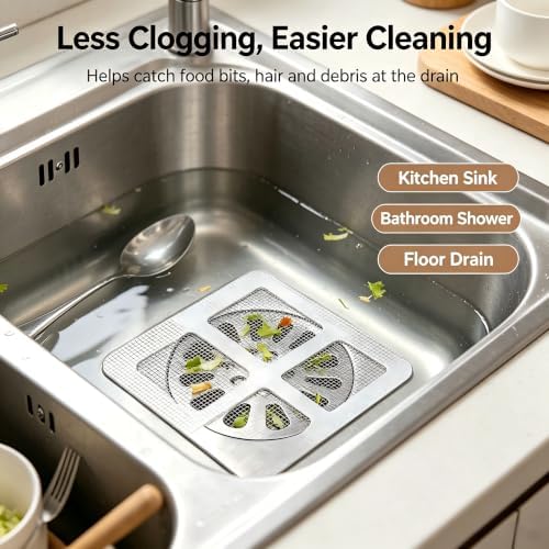 10PACKS Disposable Drain Covers for Shower Filter Patches Hair Catcher