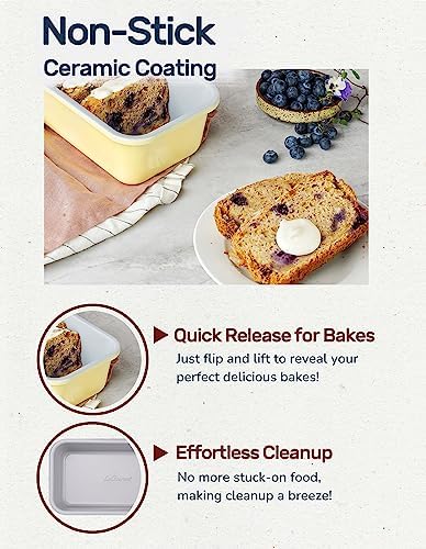 LeGourmet Nonstick Bread Loaf Pan 9 X 5 Inch, Ceramic Coating