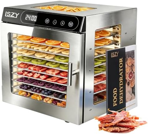 10-Tray Stainless Steel Food Dehydrator Machine