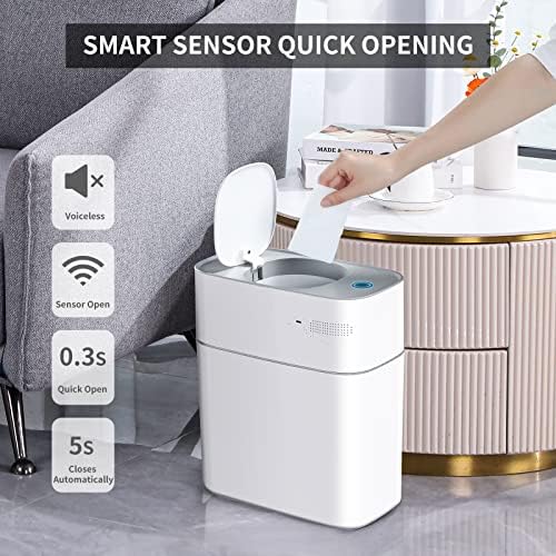 JOYBOS Bathroom Trash Can with Lid, 3 Gallon