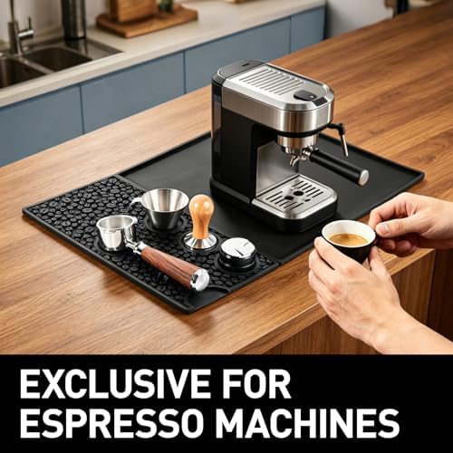 24" x 16" Silicone Espresso Mat Set, Tamping Mat with Portafilter