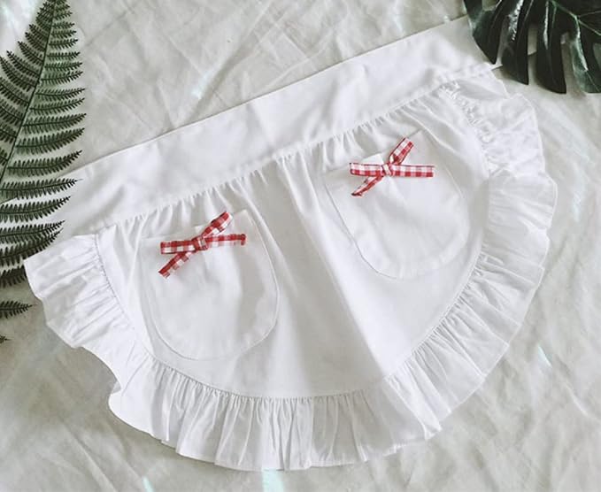 CRB Fashion Waist Apron Kitchen Cooking Restaurant Cotton Bistro Half Aprons - Image 3