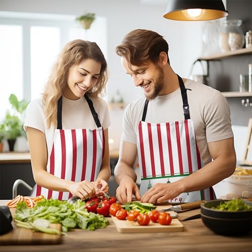 Xmas Aprons for Adults Xmas Tree Cooking Apron with Adjustable Neck