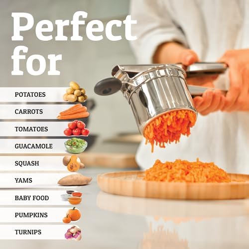 PriorityChef Large 15oz Potato Ricer, Heavy Duty Stainless Steel