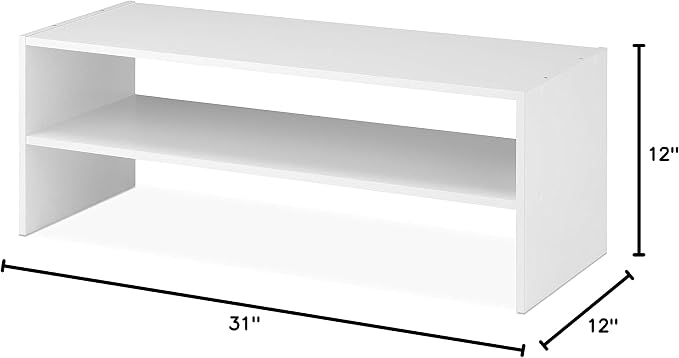 Whitmor Stackable 31" Extra Wide 2-Shelf Storage Organizer - Image 3