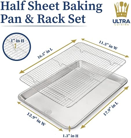 Ultra Cuisine Stainless Steel Baking Rack - 10x14.75 inch & Aluminum