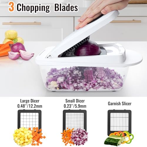 8-Blade Egg Slicer Chopper Grater Set, White