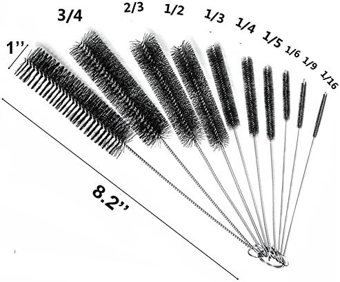 Eboot 10 Pcs 8.2 Inch Tube Cleaning Brushes, Nylon Cleaner Brush