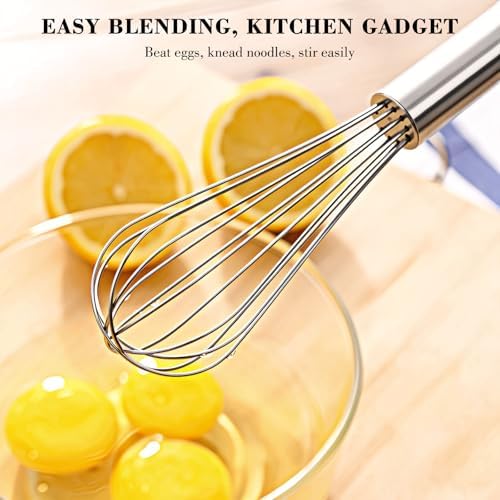 NileHome 3-Pack Stainless Steel Whisk Set, Kitchen Utensils for