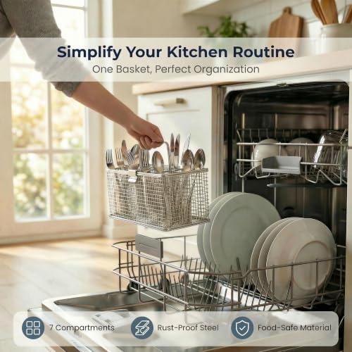Dishwasher Silverware Basket, 304 Stainless Steel