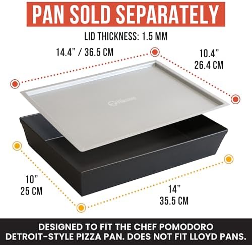 Chef Pomodoro Detroit Pizza Pan Lid, 10x14in, Anodized Aluminum, Lid
