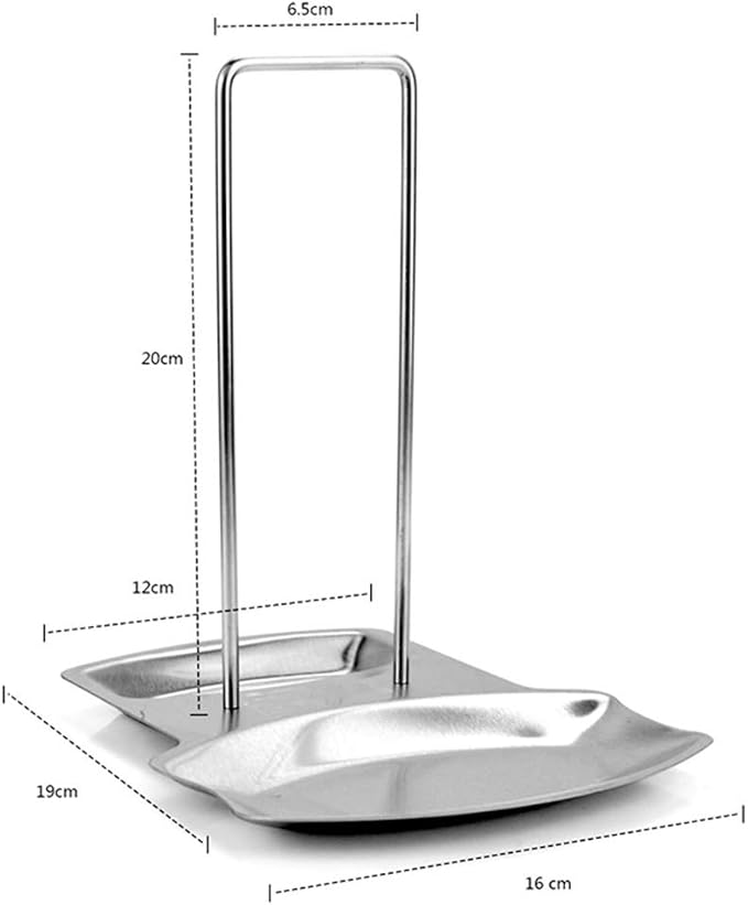 Pot Lid Holder Spoon Rest, Stainless Steel Utensils Pan Pot Cover Lid Rack - Image 2