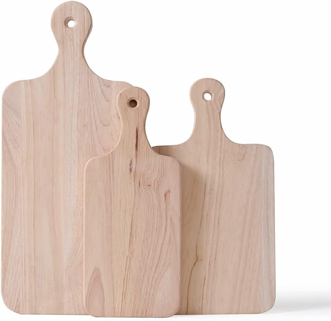 LZMS 4 Packs 18" x 8" Wood Serving Boards Set | Unfinished Wood Crafts - Image 8