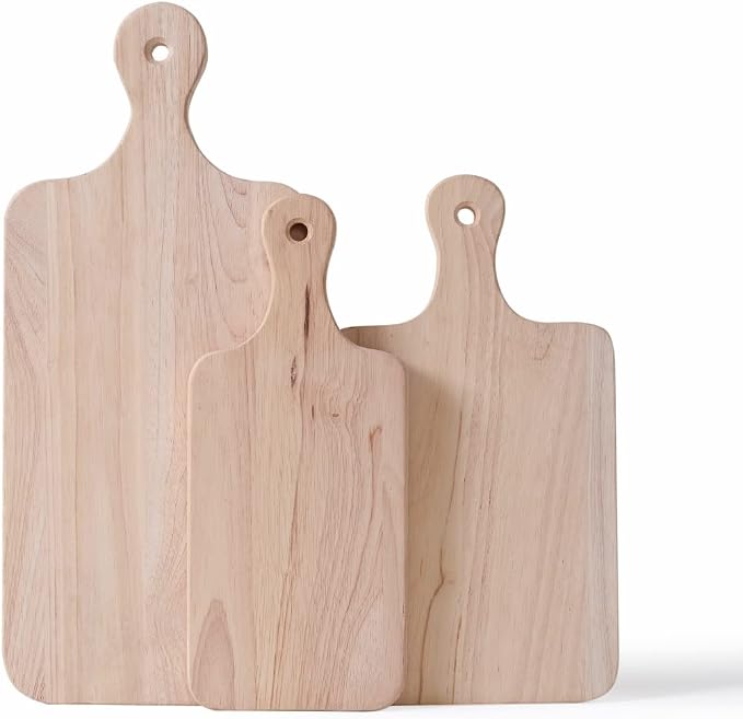 LZMS 4-Pack 13"x 5 1/2" Small Wood Serving Boards Set | Unfinished Wood Crafts - Image 5