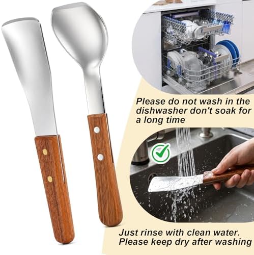 Yesland Ice Cream Scoop Set 2 Pack, Stainless Steel Ice Cream Spade