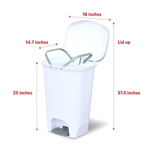 Glad 13 Gallon Trash Can 2 Pack | Plastic Kitchen Waste Bins - Image 3