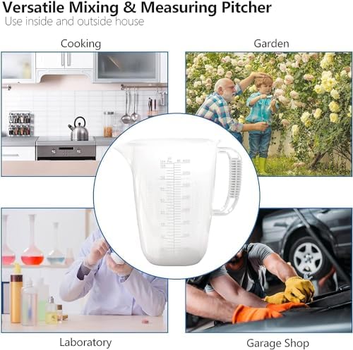 1 Gallon Measuring Pitcher-Convenient Conversion Chart,134oz Extra