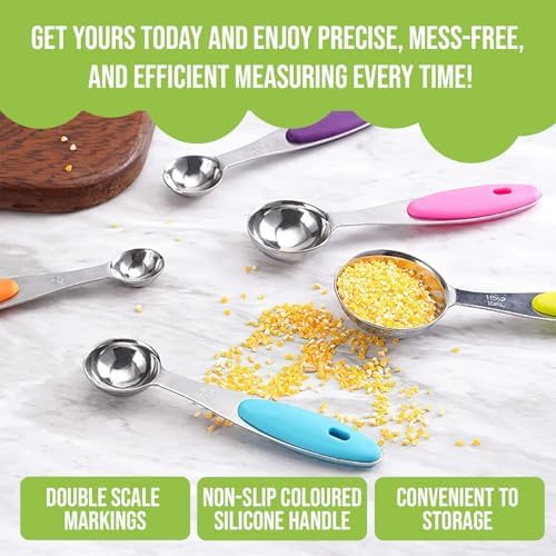 Measuring Spoons Set, Stainless Steel Measuring Spoons for Cooking and