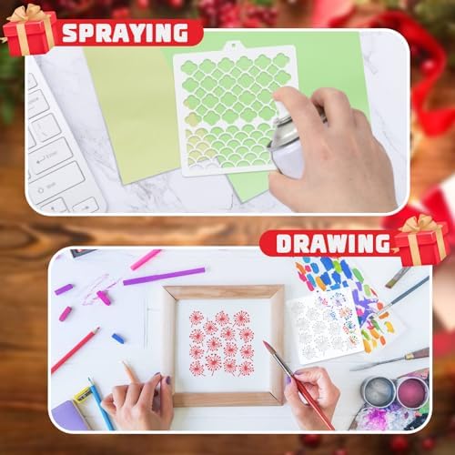 JULBEAR 36-Piece Baking Cookie Stencil Set