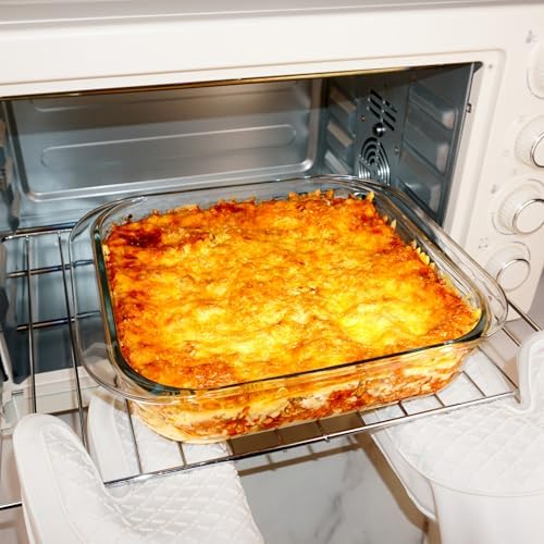 9×9in Square Glass Baking Dish, 2.4QT Glass Baking Pan, Baking Dishes