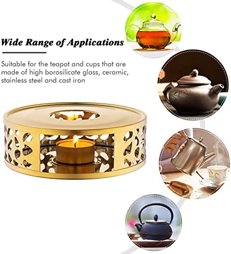 Simtive Teapot Warmer, Brushed Stainless Steel Tea Warmer with