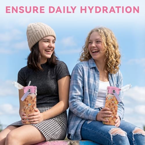 Capybara 18oz Insulated Water Bottle, 2-in-1 Lid, Gift for Girls