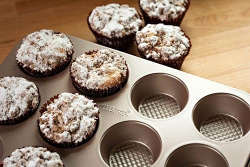 David Burke 12-Cup Muffin Pan, Carbon Steel, PFTE & PFOA Free, Oven
