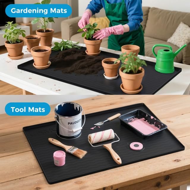 URMONA Waterproof Silicone Under Sink Mat, 22 x 14 in