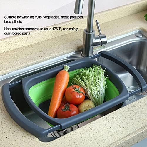 Collapsible Sink Colanders and Strainers, Expandable over the Sink