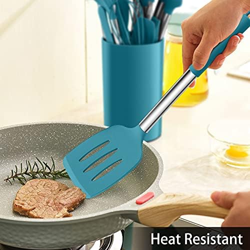 LIANYU 15-Piece Kitchen Cooking Utensils Set with Holder
