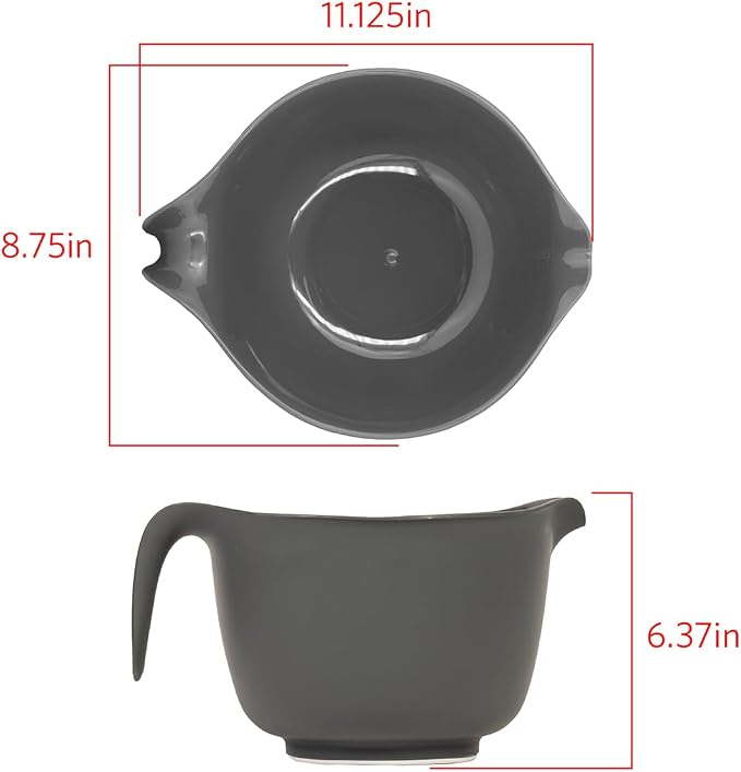 Glad Mixing Bowl with Handle – 3 Quart | Heavy Duty Plastic with Pour Spout and - Image 4