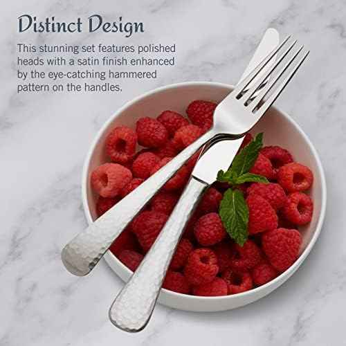Mikasa Hammered Opulence Silverware Set for 12, 75-Piece 18/10