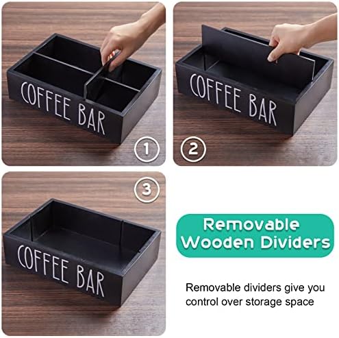 ALELION Coffee Station Organizer with Removable Dividers