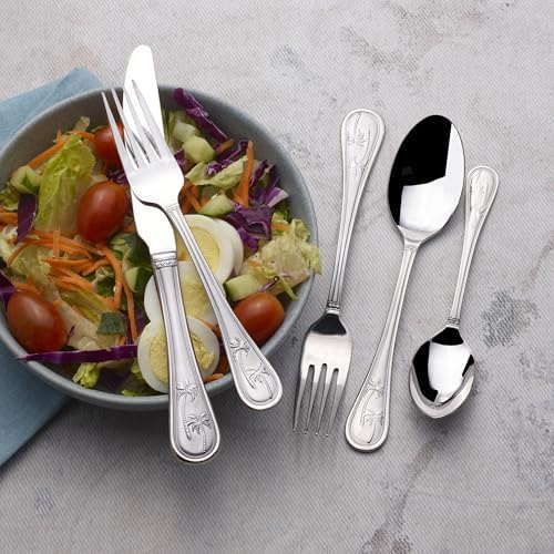 Towle Everyday Palm Breeze Flatware Service for 4, 20 Piece Set, 18/0
