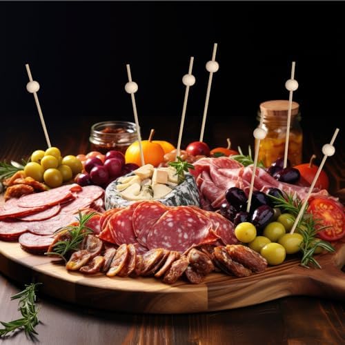 1000 Pieces Cocktail Picks, 4.7 Inch Wooden Fancy Toothpicks for