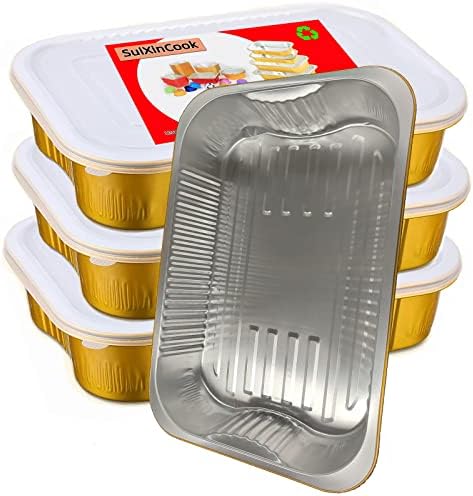 Gold Aluminum Foil Baking Pans 9"×13" with Lids