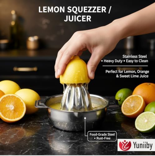 Stainless Steel Lemon Squeezer, Manual Citrus Juicer