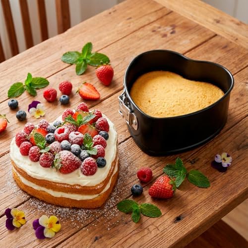 QWORK Springform Cake Pan Set - 4 Pack 4-Inch Non-Stick Leakproof