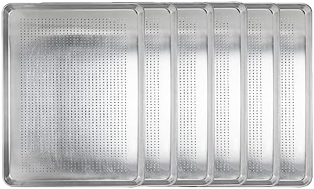 TrueCraftware- Half Size 18" x 13" Perforated Aluminum Sheet Pan Set
