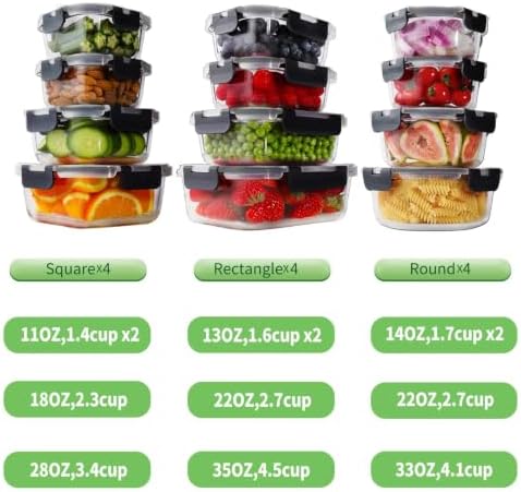 24pc Glass Food Storage Containers with Lids