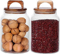 SAIOOL Glass Kitchen Canister Set of 2