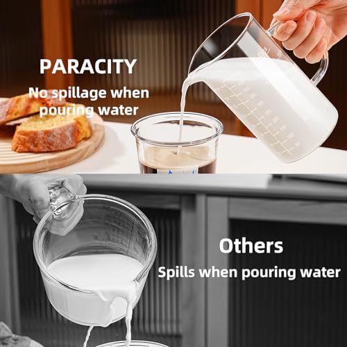 PARACITY 2 Cup Glass Measuring Cup, Liquid Measuring Cups with three