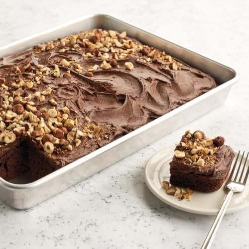 13x18 Inch Deep Half-Sheet Pan with Lid, Aluminum Baking Pan for