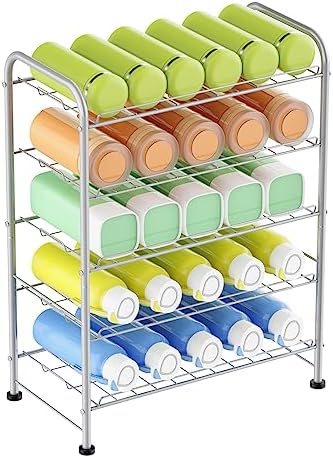Water Bottle Holder Organizer 5 Tier Water Bottle Storage Rack