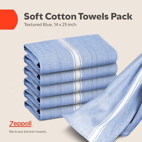 Zeppoli Classic Kitchen Towels - 15 Pack 100% Natural Cotton Towel