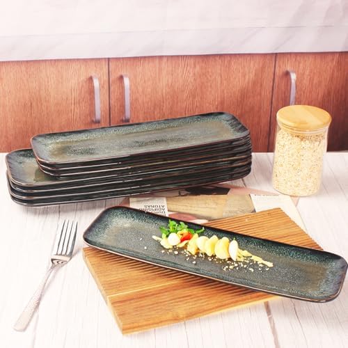 Ceramics Long Olive Plate, 14 Inch Serving Platters, Sushi Cookies