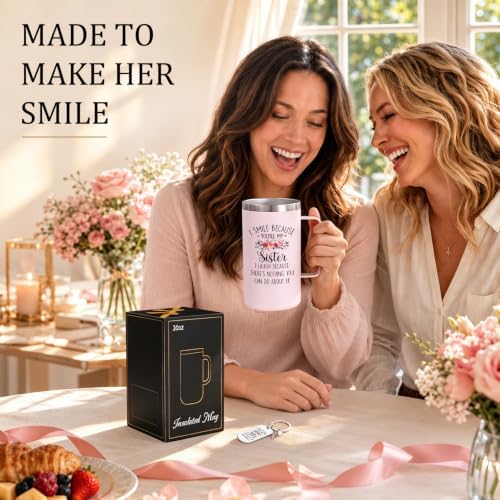 Lifecapido Sister Gifts, 20oz Stainless Steel Insulated Coffee Mug Set