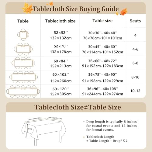 Joyfol Day Fall Thanksgiving Tablecloth, Jacquard Fabric Autumn Square