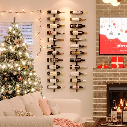 X-cosrack 36 Bottle Wall Mounted Wine Rack, Modular Hanging Wine Rack
