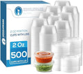 NYHI 2 oz Small Clear Plastic Cups Disposable Jello Shots with Snap on